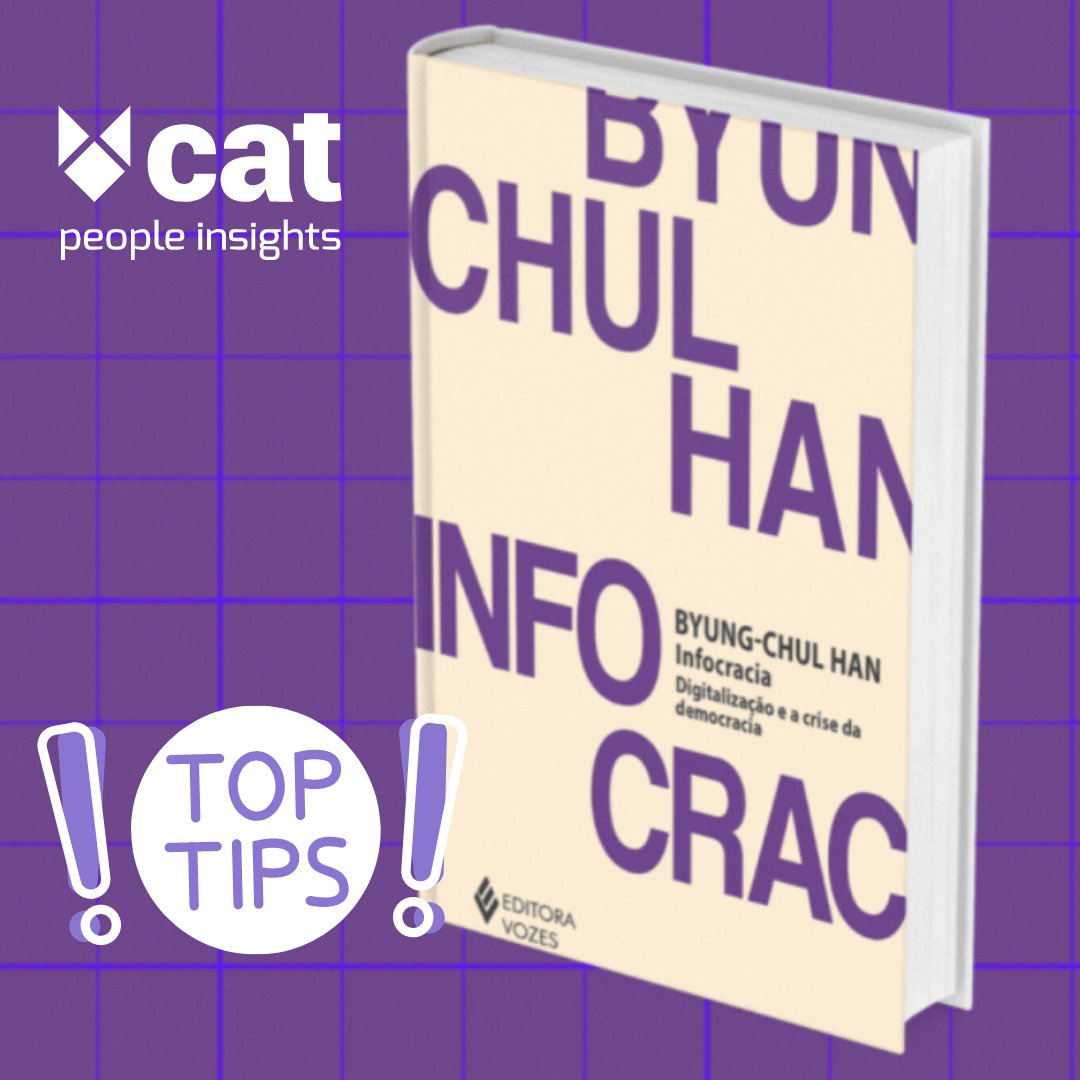 analytics_cat's tweet photo. #TOPTIPCAT: 'Infocracia: Digitalização e a crise da democracia' da profªByung-Chul Han
O livre debate a crise da democracia e o surgimento da 'infocracia', correlacionando fenômenos da contemporaneidade, como o advento das mídias digitais, a psicopolítica e as fake news. Confira! https://t.co/ksYrkXXGLk