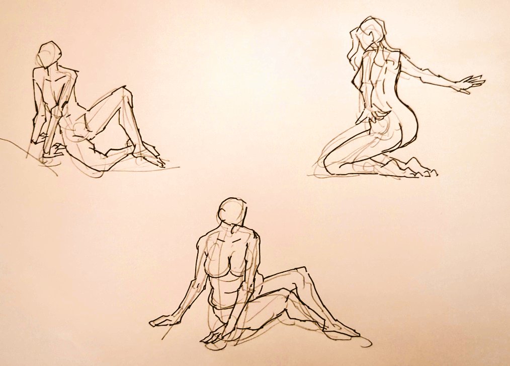 #1日1模写 Ⅲ　186/365
今日は人物と山門でした✨
スレンダーなお姉さんも、ふくよかな
お姉さんも、みんな美しい！🥳🥰😅💕
#無煙マッチ https://t.co/a2fgWchEaF