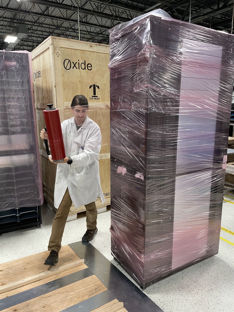 The first Oxide rack being prepared for customer shipment!