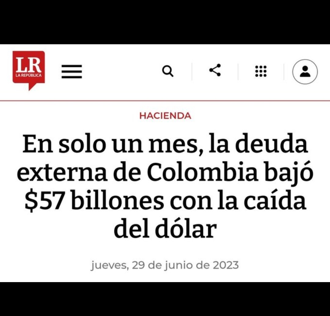 petrogustavo's tweet photo. Segunda buena noticia económica: hemos reducido el valor de la deuda pública colombiana en 57 billones. https://t.co/HKpPpAiylu