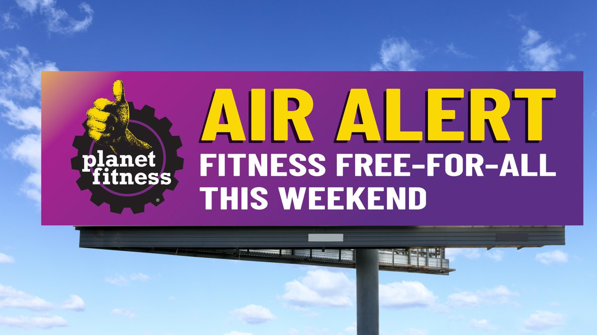 SMZAdvertising's tweet photo. Our Planet Fitness client needed us to get the word out, so we did. Due to the poor air quality this weekend, Planet Fitness is opening their gyms FREE of charge from Friday to Sunday. Stay active and breathe easy at Planet Fitness!

#Client #PlanetFitness #SMZAdverting https://t.co/uUo4SGuwr0