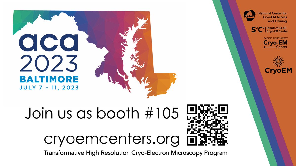 NCCATinfo's tweet photo. Conference season is underway. See you next week in Baltimore, MD for @ACAxtal #ACAmtg2023. Come by booth 105 to talk about how #cryoEM service centers can be a part of your research program.

Find out more at https://t.co/mXOMqu5IIV https://t.co/EfzQZ2Zv46