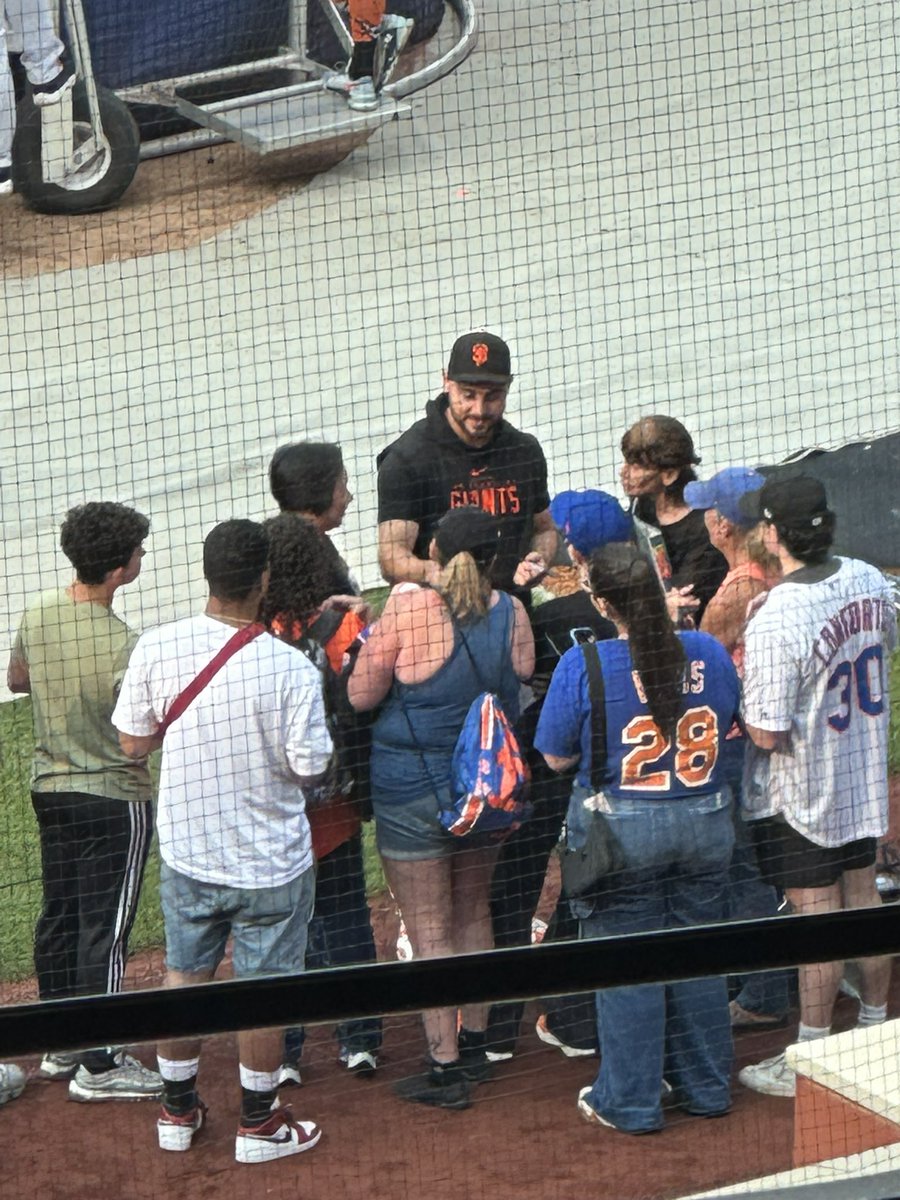 AnthonyFuria's tweet photo. Former Met @mconforto8 signing during BP! Miss ya here in @Mets orange and blue! #LGM #OnceAMetAlwaysAMet https://t.co/dPUCWHsQfn