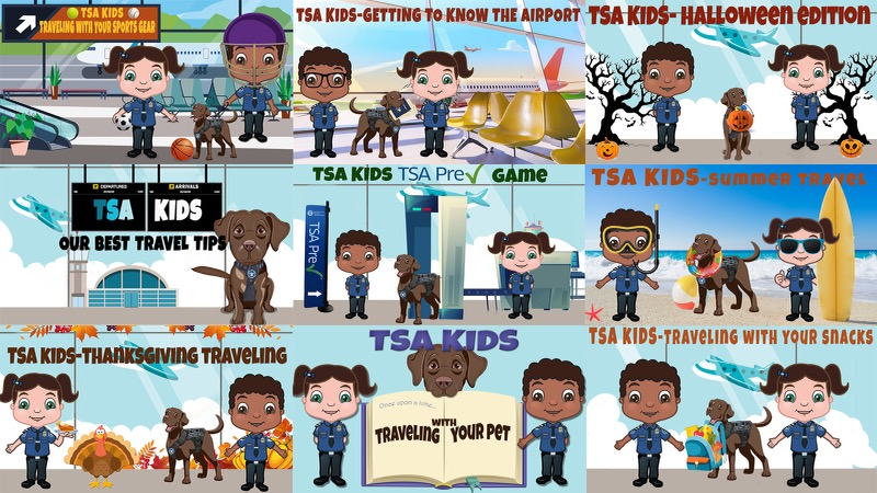 TSA's tweet photo. Hey Parents! Want to prepare your kids for the airport experience? They could watch our TSA Kids video playlist and be ready for your next family vacation. Check it out: https://t.co/EIVHdxFjvP #TSAKids https://t.co/iqSaysIb5f