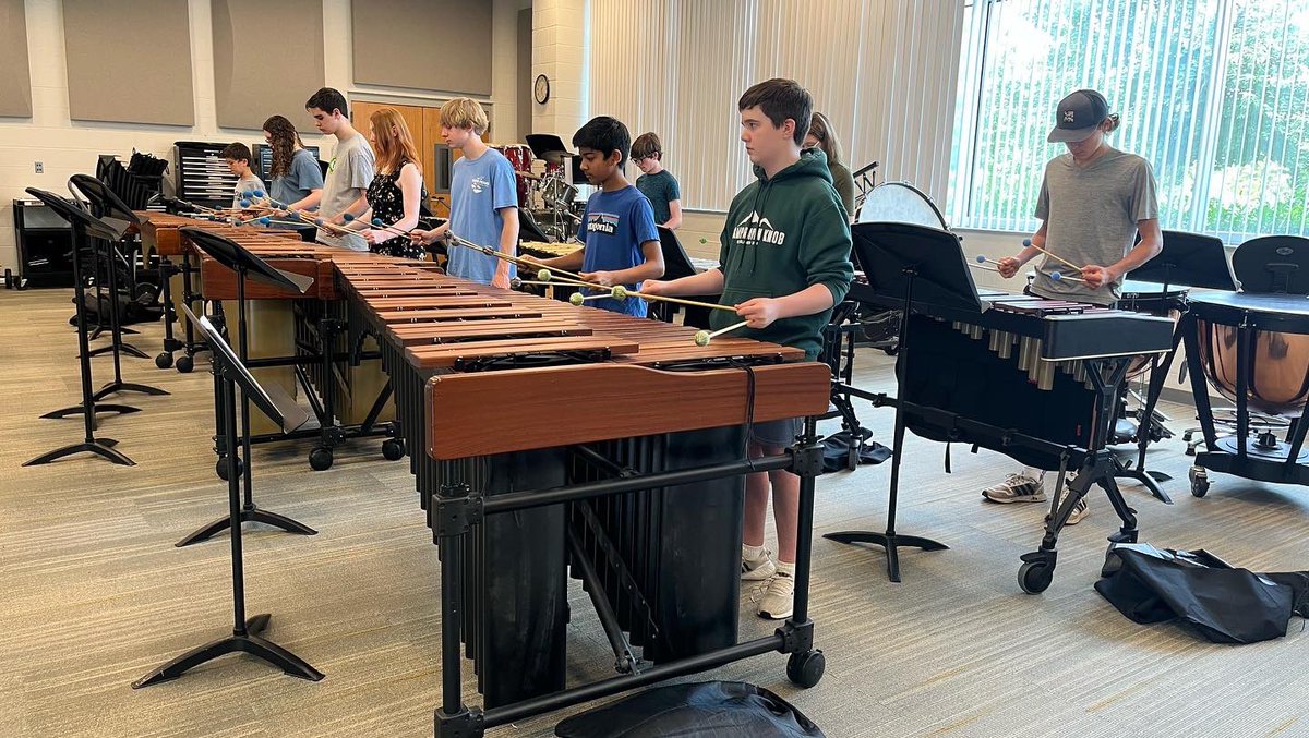 We had an awesome week of Percussion Camp with our Middle School and High Schoolers. Thanks for their hard work in learning new techniques and performing some amazing music! See everyone in two weeks for Wind Ensemble Camp!