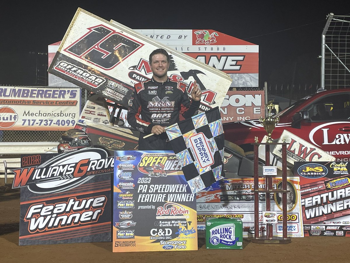 𝗧𝗛𝗘 𝗠𝗬𝗘𝗥𝗦𝗧𝗢𝗪𝗡 𝗠𝗜𝗦𝗦𝗜𝗟𝗘 

Brent Marks wins the 35th Annual Mitch Smith Memorial presented by Pennsy Supply! 

#MitchSmithMemorial | #PASpeedweek
