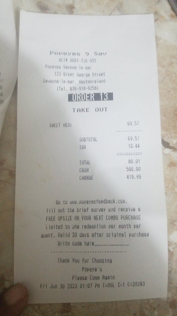 crystalperry21's tweet photo. @popeyesjm having bought a meal I had to purchase a sweat heat sauce as sweat heat sauce is only served with the purchase of chicken tenders. You have just lost a customer who dont consume ketchup but could not be given a sweetheat sauce. #poorcustomerservice #loyaltonobrand https://t.co/19Cq1x1D6C