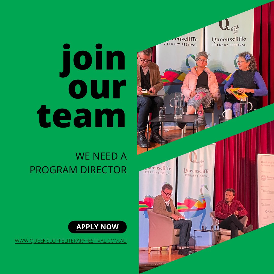 The QLF is looking for a new Program Director. Click the link for full details and job description. Please share with someone you know would fit the role. queenscliffeliteraryfestival.com.au/position-descr…