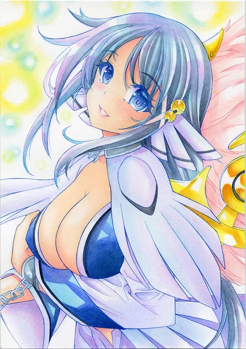 そらのおとしもの風音日和ちゃんのアナログイラストです。普段は描きたいキャラクターの二次創作イラストを手作業で描いてヤフオク!に出品してます。ご興味があればツイッターのプロフィールから覗いて下さい。#そらおと 