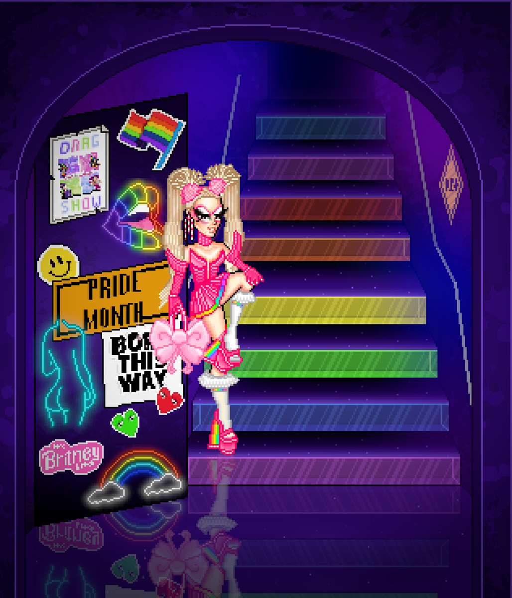 Pasarela y tacones de oferta...🎀 #PixelPride