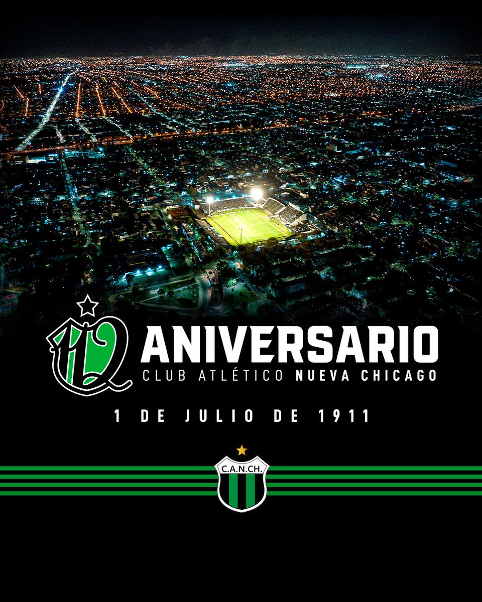 112 años de locura, pasión e historia. 
112 años en el mismo barrio. 

Felices 112 años, Club Atlético Nueva Chicago.

Un estilo de vida, nunca van a entenderlo. 💚🖤