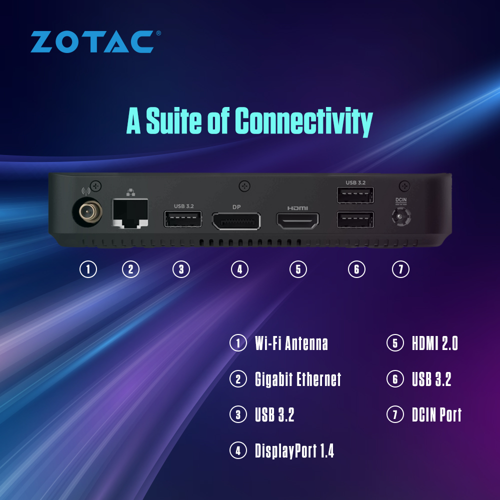 The ZBOX edge MI351 helps you stay connected  with a series of standard I/O ports on the rear...and front side

#ZBOX #edgeMI351 #MiniPC #PcBuild #GamingPC #PcSetup #Tech #PcHardware #PcComponents #PcGaming