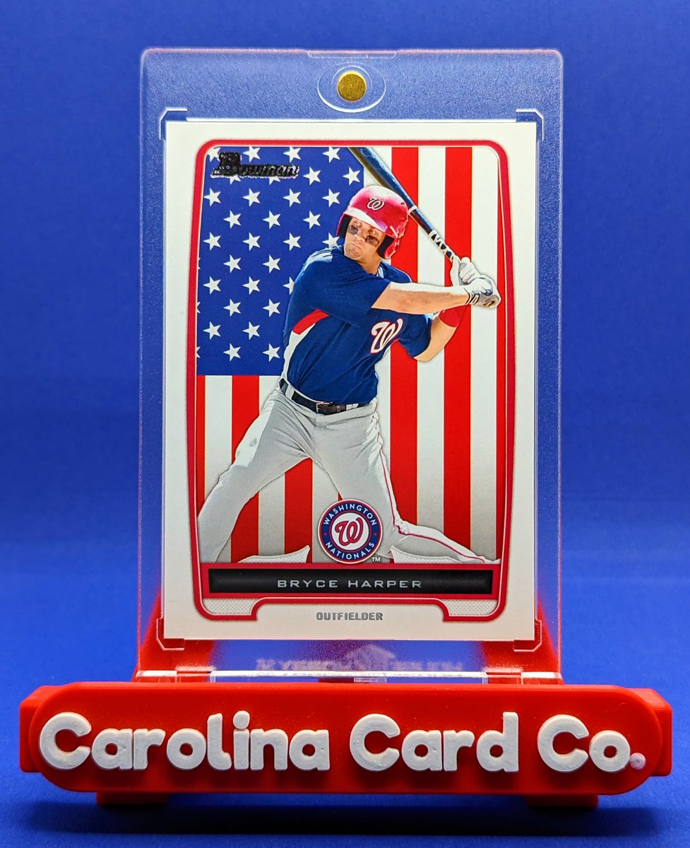 Is it too early to start the 4th of July #Giveaway !?! 🇺🇸🇺🇸🇺🇸 FOLLOW, LIKE + RETWEET to WIN this Awesome 2012 Bowman Bryce Harper USA International SP 🟥⬜🟦 #freebies #free #FourthofJuly #GiveawayAlert #Giveaways