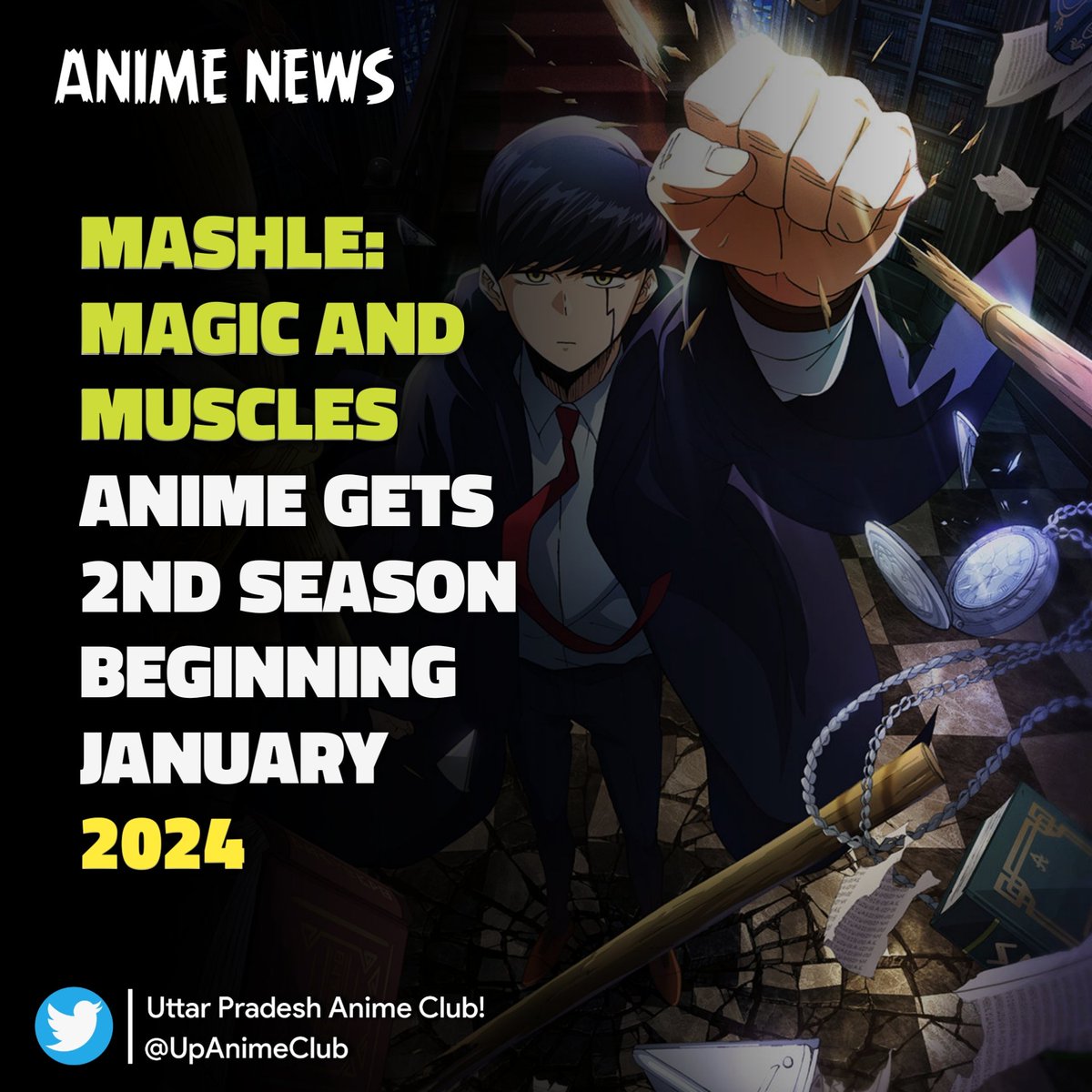 UpAnimeClub's tweet photo. "MASHLE: MAGIC AND MUSCLES" Sequel Set To Release In January 2024

#mashlemagicandmuscles #upanimeclub #anime #animenews https://t.co/96ivBEdeLU