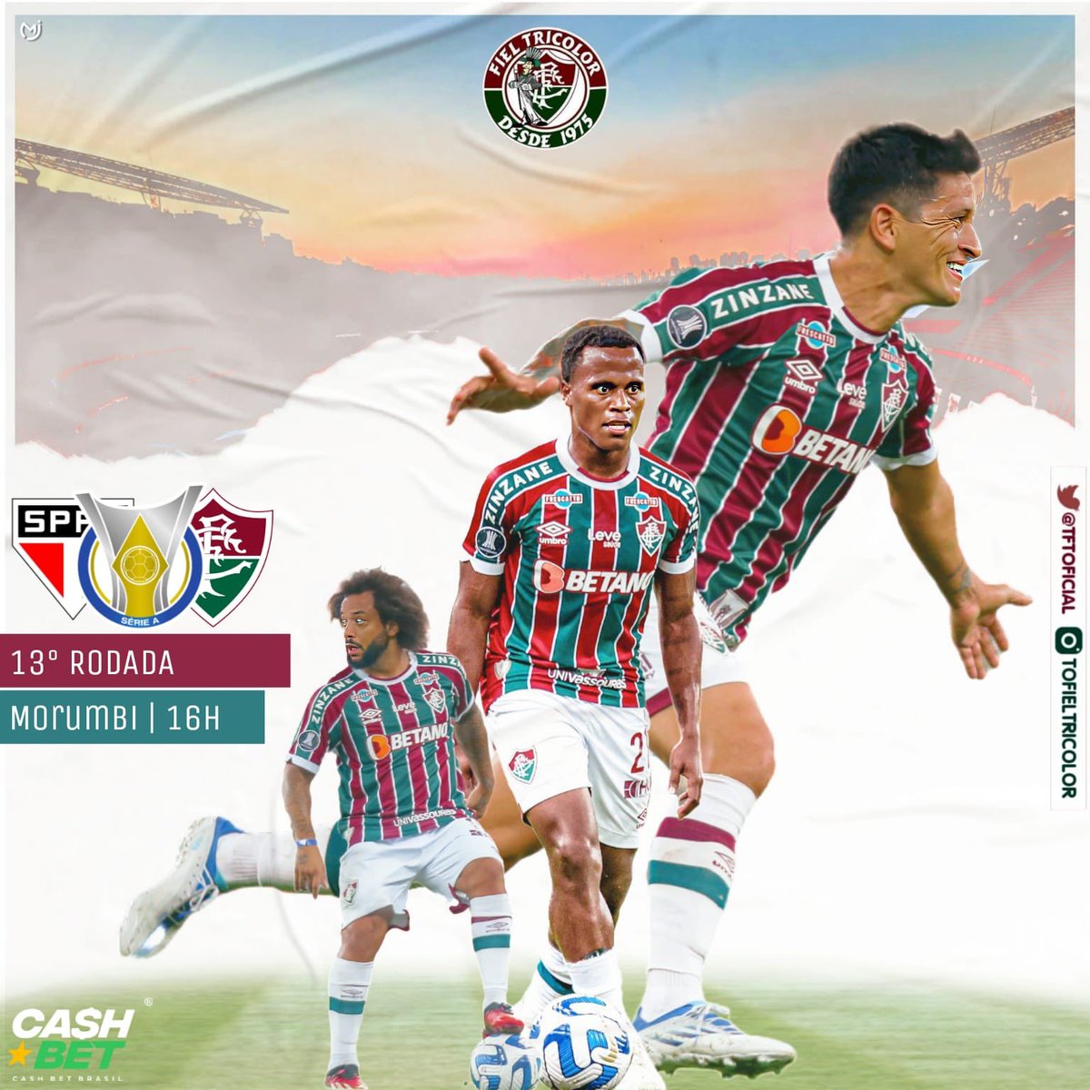 tftoficial's tweet photo. 🎶 ETERNO CAMPEÃO, PRA SEMPRE VOU TE AMAR 🎶

VAMOS EM BUSCARMOS 3 PONTOS FORA DE FORA! JOGAREMOS JUNTOS! É DIA DE FLUMINENSE! 🇮🇹

#DiaDeFlu
#VemComAFiel https://t.co/hfNJWvFx4s
