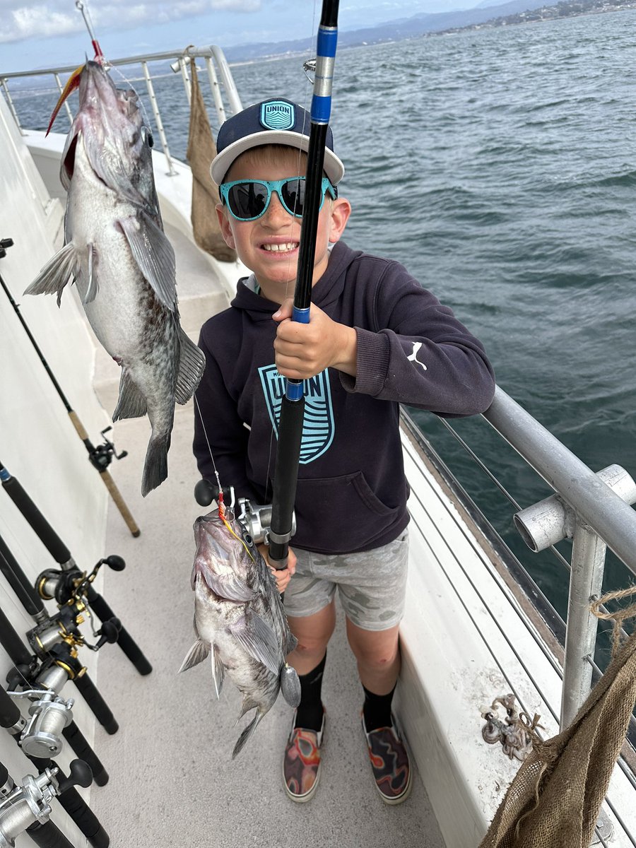 elhazen's tweet photo. This is my son - he always will #RepTheUnion, here in the middle of Monterey Bay. The ocean brings our fog, brings our food, and is where I love to work. He caught 10 rockfish while repping @MontereyBayFC! https://t.co/q7vzc3tMxL