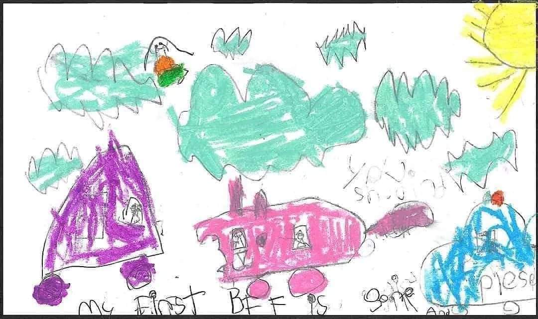 In 9 days it should be Harry's 13th birthday, July 8th.  In honour of my son I will be sharing a drawing &amp; memory by his first &amp; only BFF. 
     Her mom writes " Harry is her best friend and the boy she is going to marry.  They were inseparable".