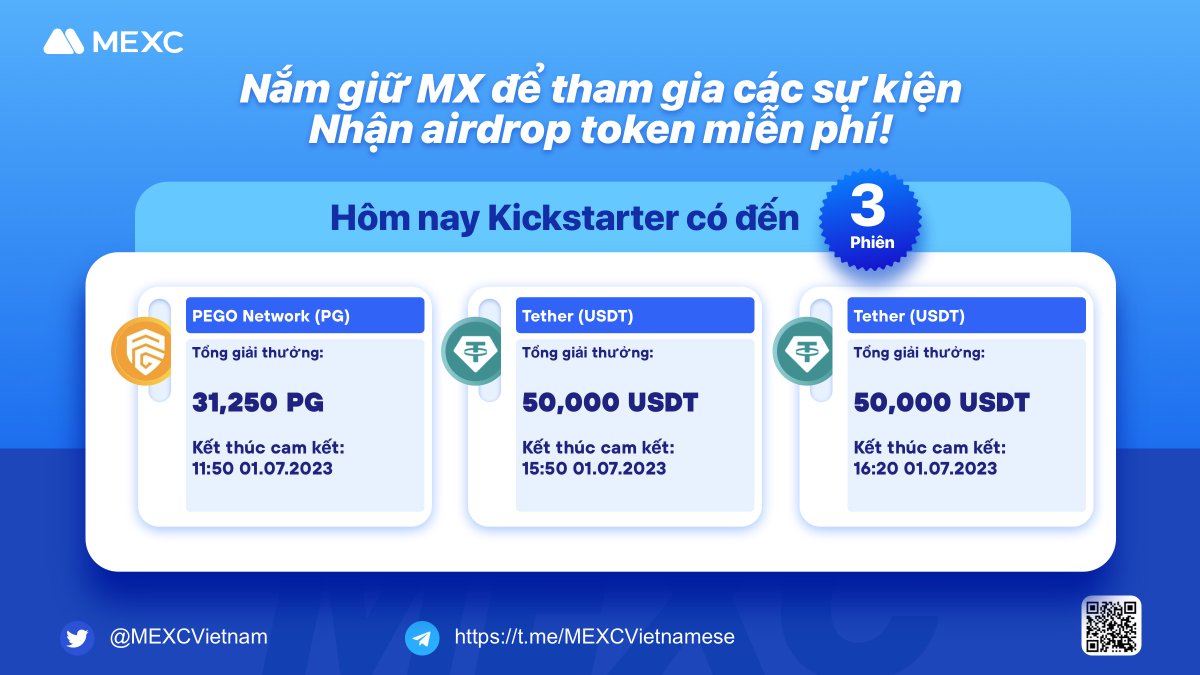 MEXCVietnam's tweet photo. MEXC Việt Nam độc quyền: Tham gia MEXC ngập tràn bonus 711

⏰ Thời gian kết thúc sự kiện: 23:59 01/07/2023

👉 Điền form: https://t.co/WNjLqmmyQ8

🎁 Phần thưởng:
10 người dùng may mắn, mỗi người 10 MX

Kickstarter: https://t.co/NktUIQMBD1
Launchpad: https://t.co/ezYtjeIYrt