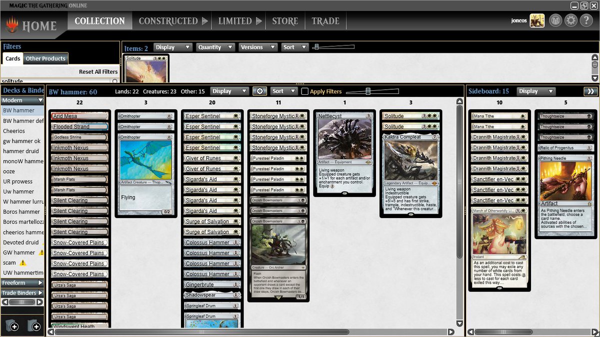 joncosmtg's tweet photo. 🏆🏆🏆 BW Hammer keep impressing! One of the most difficult league ever played. Solitude carried me on LE games. Orchs made 4 damages to an active ring draining oppos life. Tseize super
1) UR Murktide oxo
2) Yawgmoth oo
3) Living End oxo
4) Money Pile w/ Ring oo
5) Yawgmoth xoo https://t.co/CYwhIFTzKd