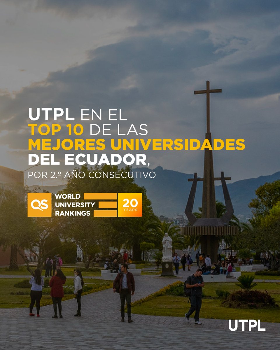 🔝🌎 #OrgulloUTPL

🟨 El 𝗤𝗦 World University Rankings 2024, único en enfatizar la #empleabilidad y la #sostenibilidad, ubica a la <a href="/utpl/">🎓 UTPL</a> en el TOP 1️⃣0️⃣ de las mejores universidades del Ecuador, por 2.º año consecutivo. 

¡La única universidad lojana! 🇪🇨
ℹ️bit.ly/qsutpl2024