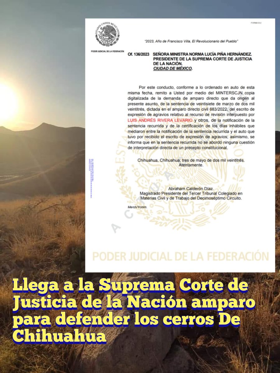 Esperemos que la suprema corte <a href="/SCJN/">Suprema Corte</a> actúe como en otros casos, por ejemplo, el tren maya, y detenga la destrucción de los cerros. 
#SalvemosLosCerros ❤️‍🔥⛰⛰⛰⛰