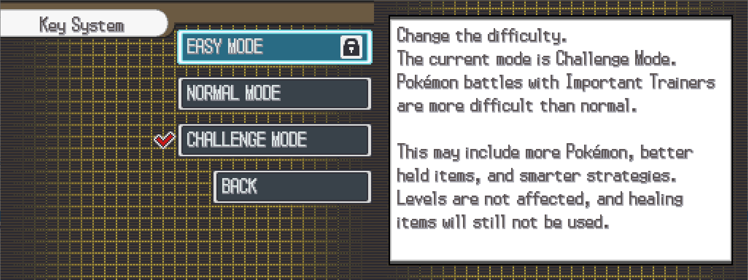 Pokémon Black 2 & Pokémon White 2 - Easy Mode & Challenge Mode