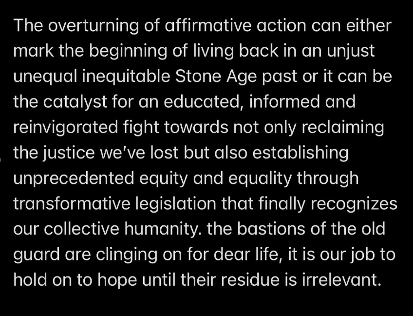 BAANorg's tweet photo. On affirmative action and those Asians who support it:

Speak up &amp; out about this to people you know. Do not let Asians be used as pawns in the game White Supremacy plays. You have a choice to think critically about how this country treats its Black people.

slides via @ryanalexh https://t.co/wGeYbuYWWh