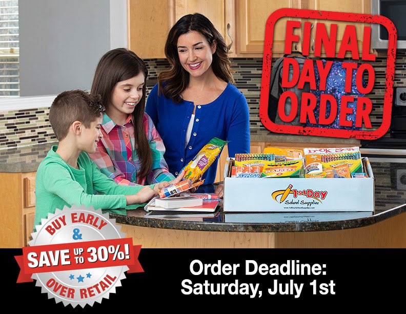 LHEdFoundation's tweet photo. Sales end tomorrow night! 
Link to order: 
https://t.co/vWrQAfI5r6
#lhef #backtoschool #1stdayschoolsupplies #centralmiddleschool #millingtonschool #gilletteschool https://t.co/jau8NYAMbC