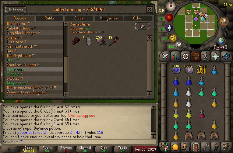 Cold_HamOSRS's tweet photo. Final log https://t.co/IikMKJLiR1