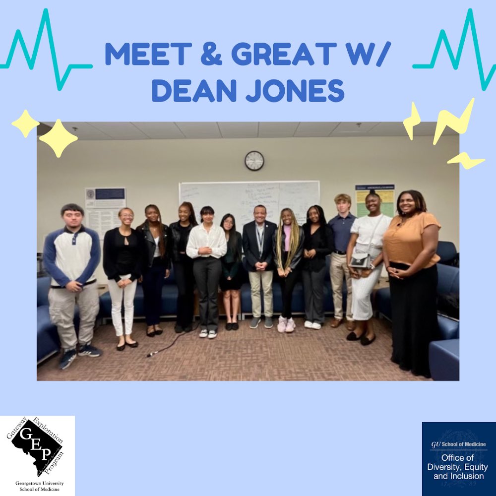 DiverseGUMed's tweet photo. Happy Friday! This week, we welcomed our 8th GEP cohort. Students participated in professional development workshops, saw real human organs (Thanks Dr. Suarez-Quian!), met Dean Jones, and socialized with their supervisors and med school mentors. We can’t wait for next week! https://t.co/hKBGR2qZHf
