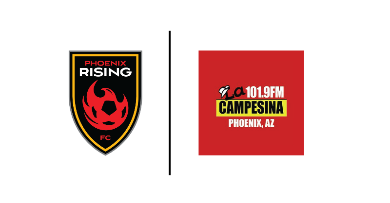 PHXRisingFC's tweet photo. NEWS: Phoenix Rising FC Partners with KNAI La Campesina 101.9 FM. 

This partnership includes La Campesina pregame tailgate and Spanish streaming audio broadcast of all Rising matches. 

#RisingAsOne | @LaCampesina1019