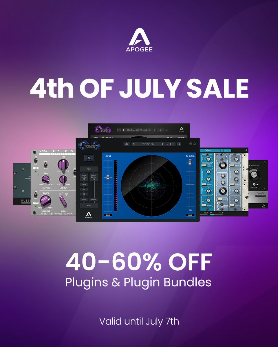 Our biggest sale of the year starts today 🎆 Head over to Apogeedigital.com and start saving 🙌