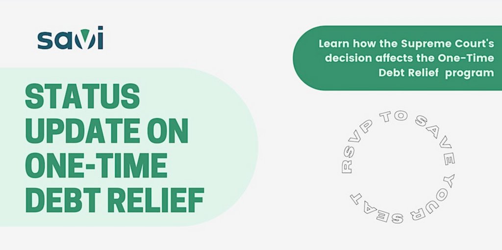 AZImpactForGood's tweet photo. Join our friends at Savi, our student loan forgiveness partner, on July 6 to discuss the current status of the One-Time Debt Relief program. To learn more & RSVP for Free, click here: https://t.co/doZ3aFQu2A
#AZNonprofits #StudentLoans #StudentLoanForgiveness #Workshop https://t.co/cnIedlNc5a