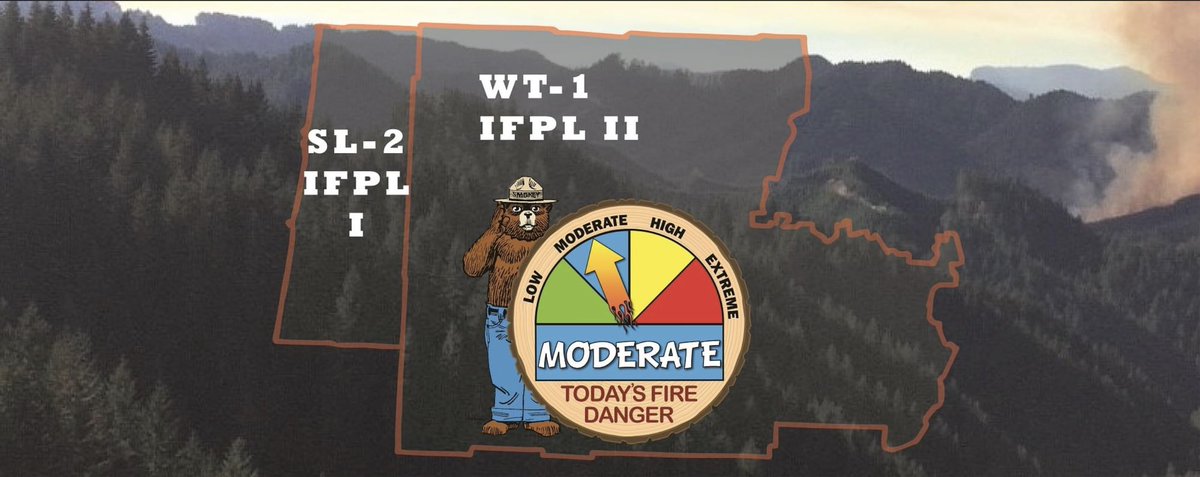 jcfireoregon's tweet photo. Hey community, it’s that time of year. Tonight at midnight we move to Moderate (blue) fire danger per ODF Western Lane https://t.co/s37FPDPHM2