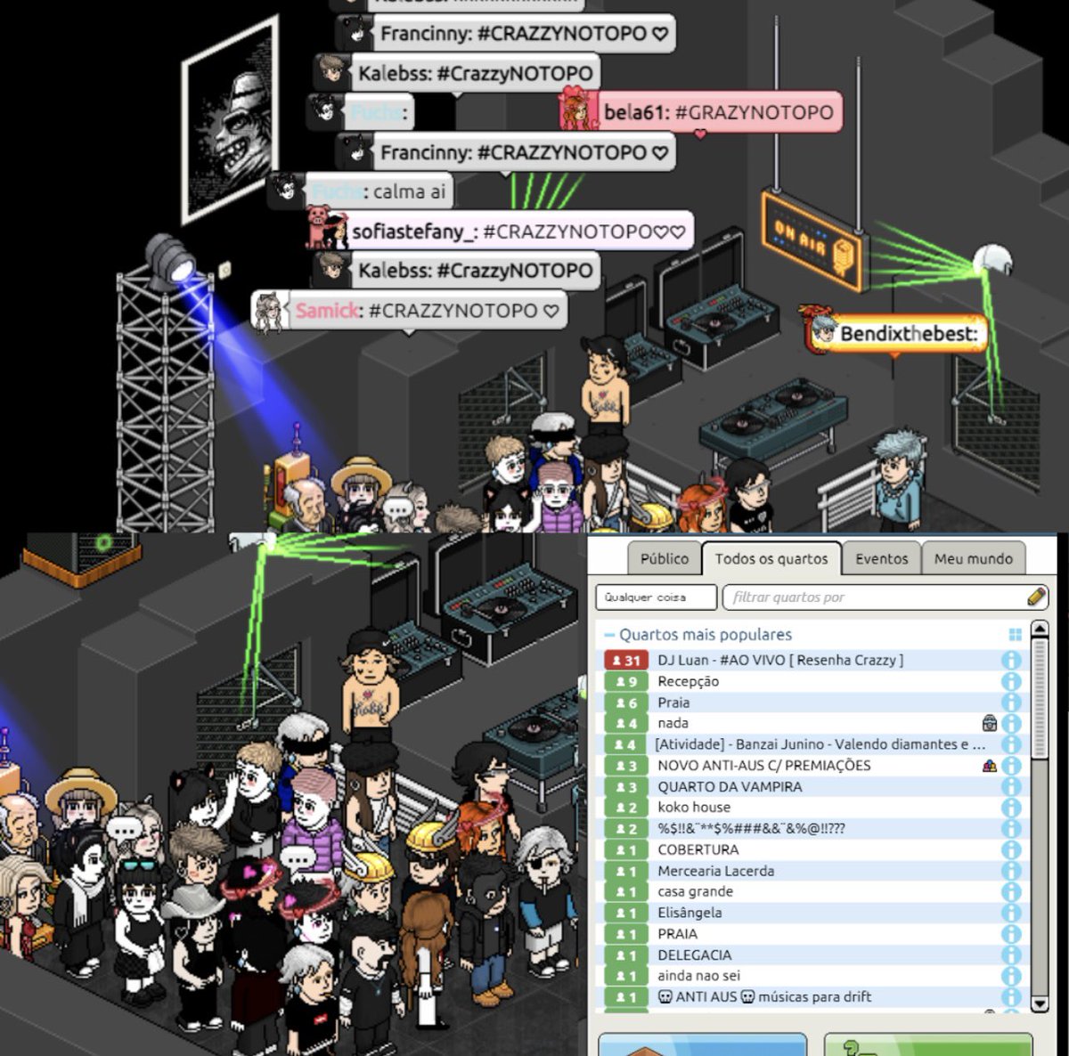 Gostaríamos de destacar a importância da audiência de cada um de vocês e dos locutores em fazer o nosso evento um sucesso notável. Agradecemos pelo apoio e entusiasmo de todos que estavam ali presentes por tornarem esse momento especial e inesquecível. 🎙️✨ #CRAZZYNOTOPO