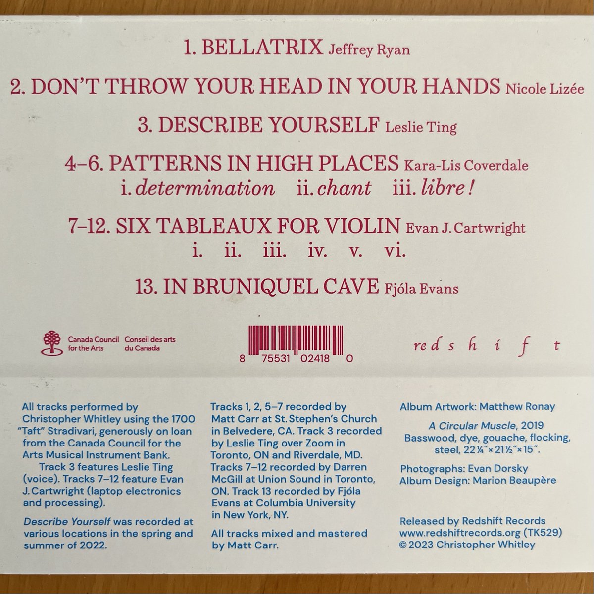 Jeffrey Ryan (@jeffreyryancomp) on Twitter photo When the mail comes and it's a package of Chris Whitley's new CD with my "Bellatrix" on it! Chris is on 🔥and oh the sound he gets from the <a href="/CanadaCouncil/">Canada Council for the Arts</a>'s 1700 "Taft" Strad! (Which is rest assured not actually on 🔥). "Describe Yourself" @redshiftmusic / @bandcamp. Go, get! When the mail comes and it's a package of Chris Whitley's new CD with my "Bellatrix" on it! Chris is on 🔥and oh the sound he gets from the <a href="/CanadaCouncil/">Canada Council for the Arts</a>'s 1700 "Taft" Strad! (Which is rest assured not actually on 🔥). "Describe Yourself" @redshiftmusic / @bandcamp. Go, get!