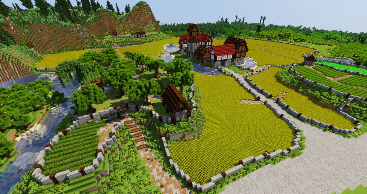 Angustus2's tweet photo. Gutshof mit Feldern
#Minecraft 
#Minecraftbuilds https://t.co/btGgxAOjlZ