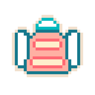 Gabe21BOV's tweet photo. After practicing photoshop and pixel-art while streaming  i made this backpack which will be used as an icon for the inventory! and also this onigiri (and you should def check out my kick streams they are fun! it's on my other acc @/Gabetis21)

#BreathOfVale #indiegame #pixelart https://t.co/2g81TIaTrf