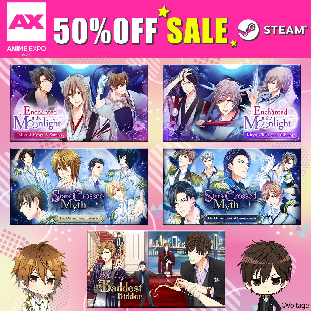 Voltage_Love365's tweet image. Let&apos;s get Steam-y!😘 50% off Voltage STEAM titles to celebrate our booth at #AnimeExpo2023 too!

Which ones have you got your eye on?👀

store.steampowered.com/search/?publis….

#Tadaima #ただいま #AX2023VOLTAGE #Steam #SteamSale