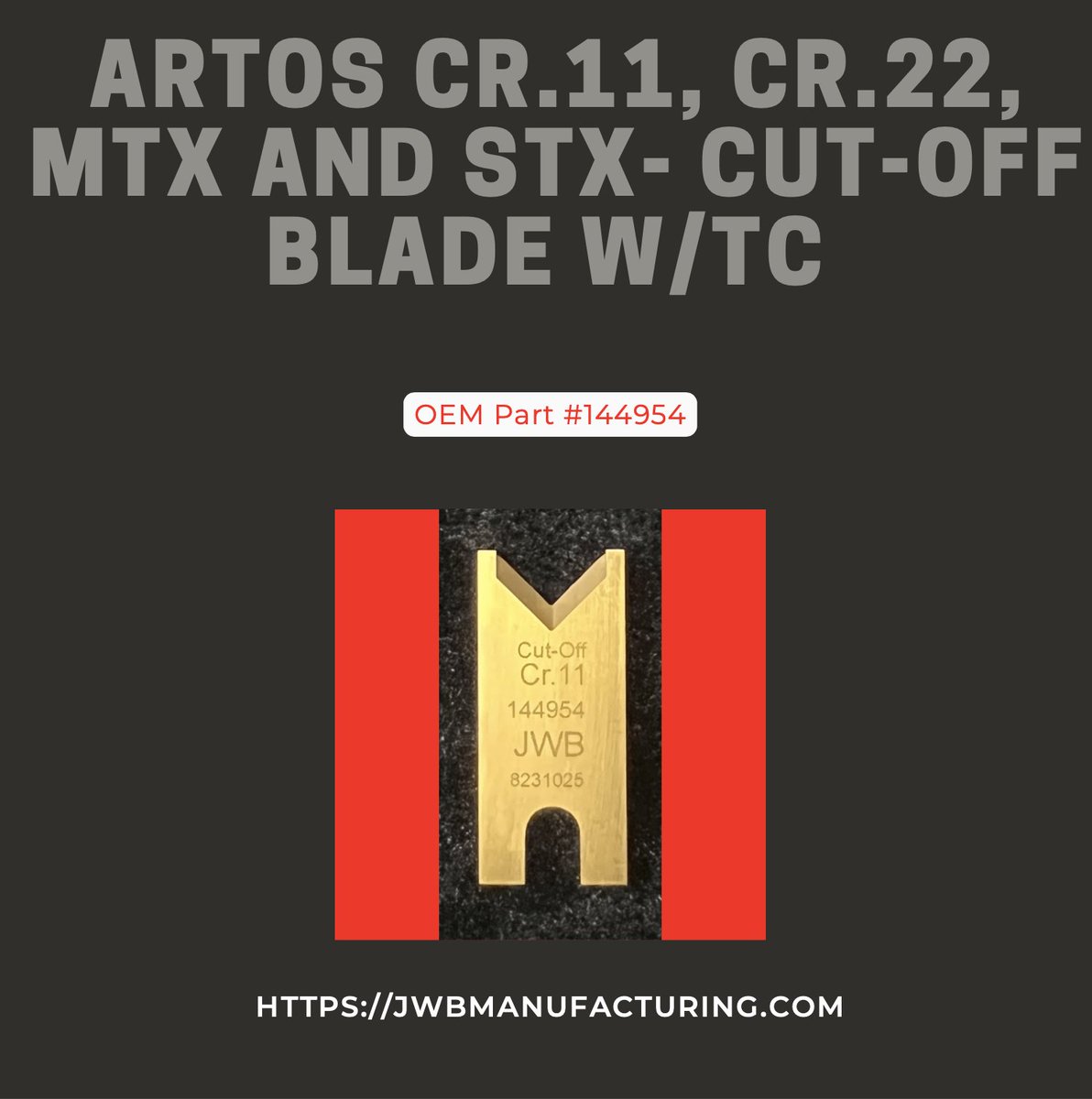 Purchase Today🎉 Artos CR.11, CR.22, MTX and STX machines use a single set of blades.
These blades are made to precision standards from specially selected tool steel. Made in USA.

Purchase Link:
bit.ly/ARTOSJWBCR11