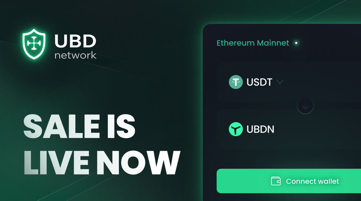 🔥 UBD Network SALE IS NOW LIVE 🔥

🔐 Don’t miss your chance to enter the project, buy tokens and become a Keeper! 

💰 Join: ubdn.com