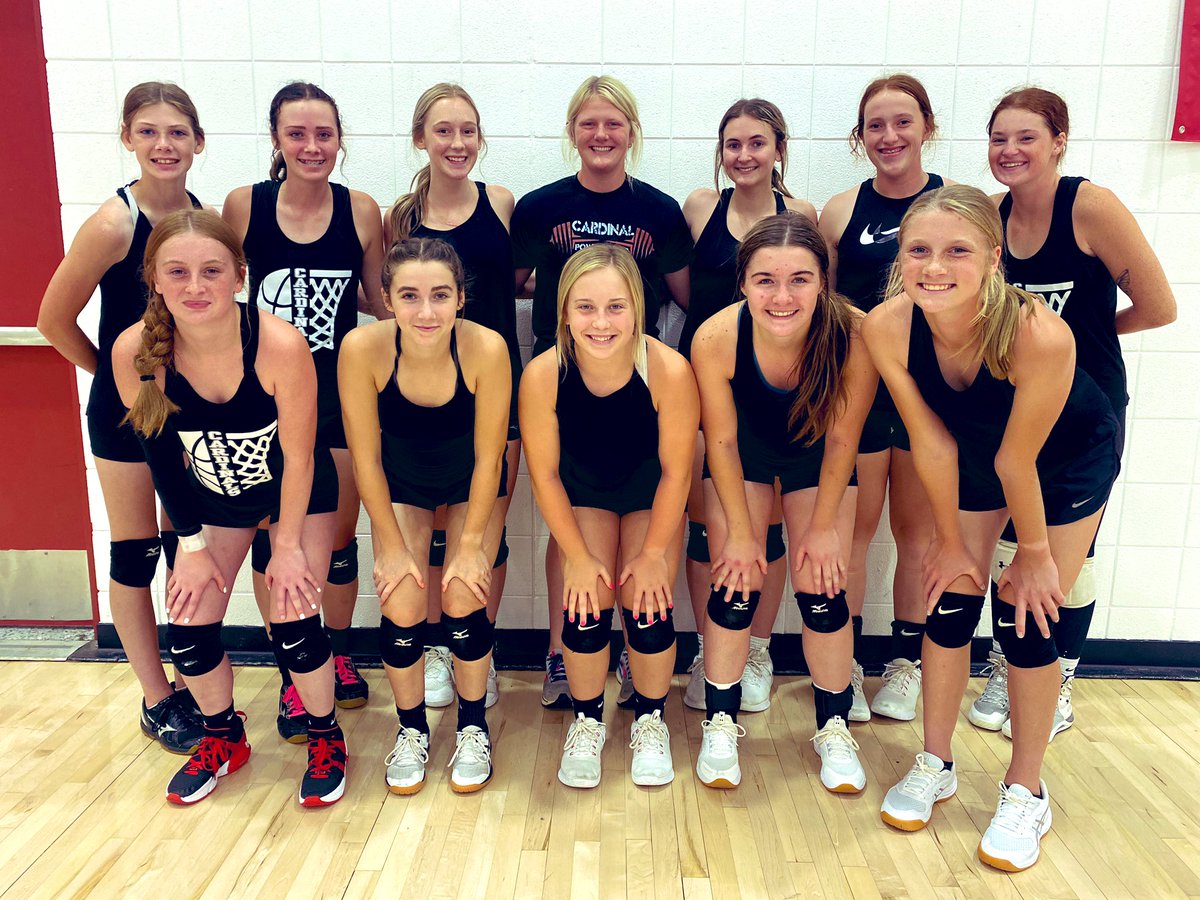 6:30 weight room grind💪🏼
9:00 tournament time!🏐 
Finished the day a proud 5-5! The record doesn’t do their growth justice as we learned so much today &amp; played some GOOD volleyball, w/ multiple close sets &amp; lots of smiles!! 

That SUMMER work is showing OFF! #CrossTheLine 🏁🔴