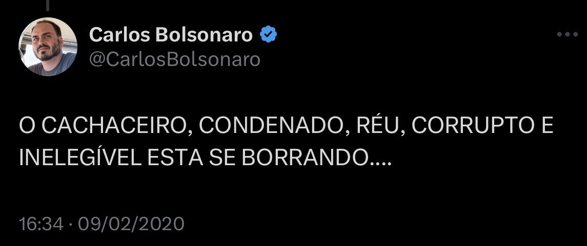 É aquela coisa né? O print é eterno 🤷‍♂️ #BolsonaroInelegivel
