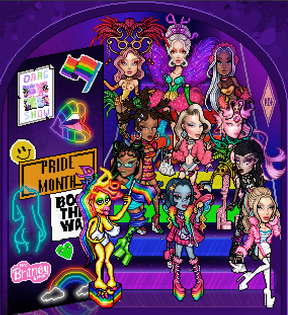 A produção e o cast da season 1 de #WasteDragRace marcando presença nesse evento iconiquíssimo!  ✨🌈

#PridePixel 🏳️‍🌈