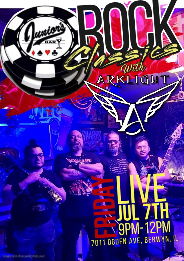 arklightchicago's tweet photo. Heading back to where it all started. @ Juniors Bar on July 7th 2023 https://t.co/P0iAZkXtfr