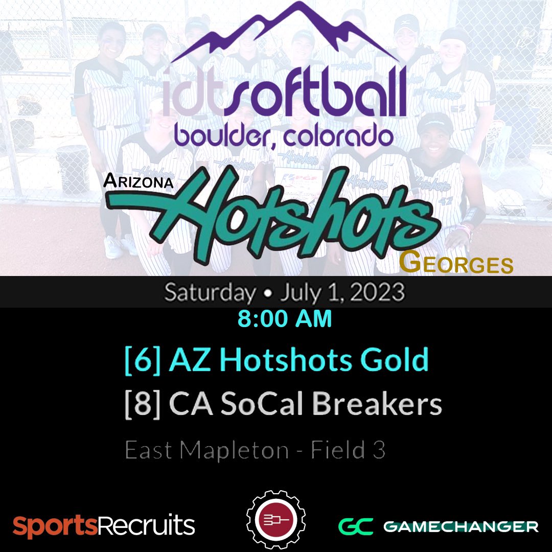 Bracket Saturday:
Game 1 - 8AM - East Mapleton Field 3