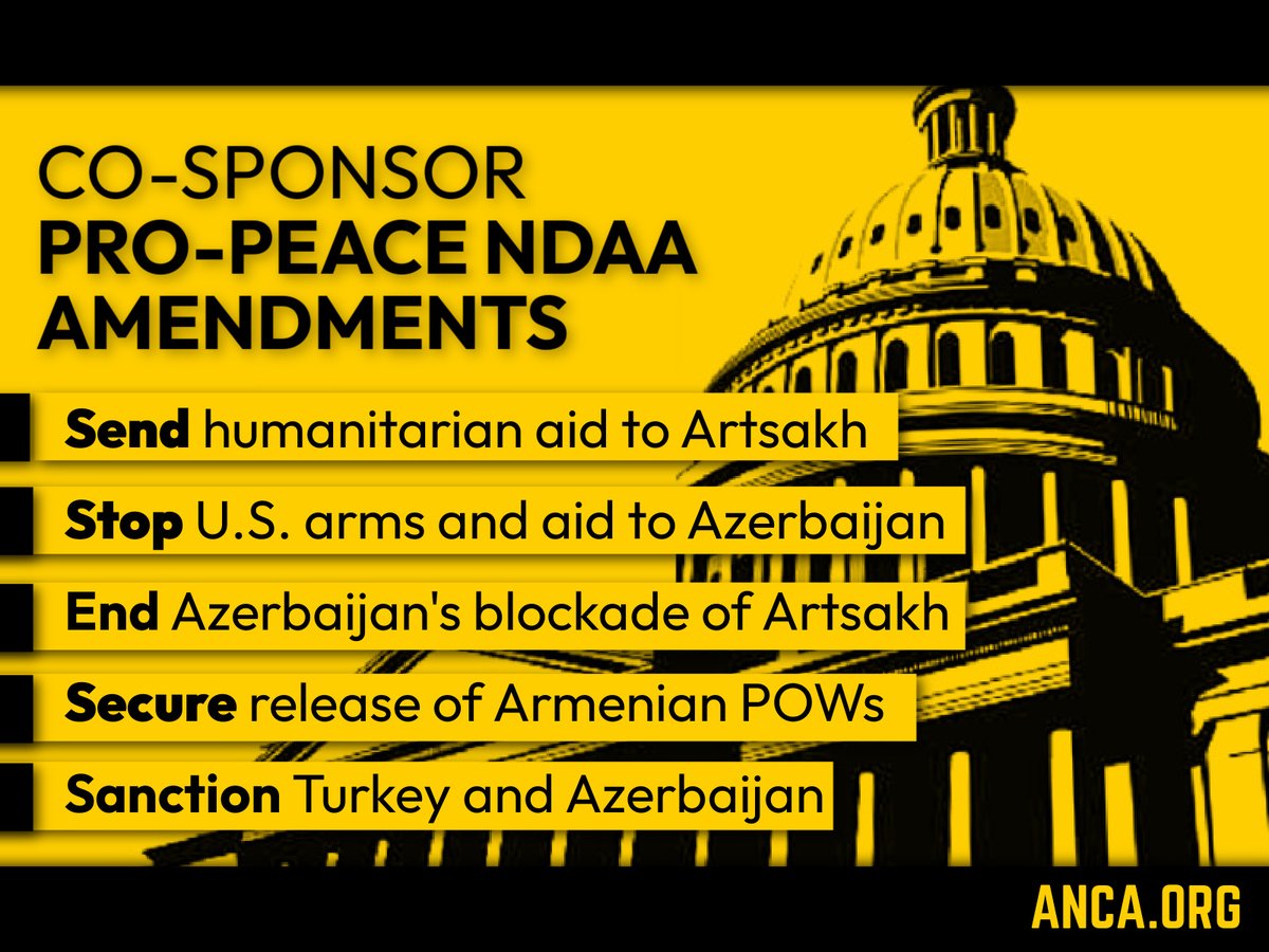 .<a href="/RepJimmyGomez/">Rep. Jimmy Gomez</a> Co-sponsor and work for passage of pro-peace NDAA amendment #163 #340 #426 #556 #692 #721 #858 #863 #947 #1087 #1127 #1132 #1160 – preventing an Azerbaijani genocide against Artsakh’s indigenous Christian Armenians. #ArtsakhTweet