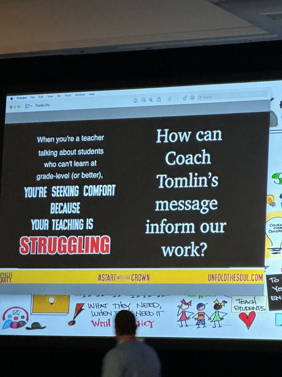AP_DrThomas's tweet photo. We won’t look at Caramel Macchiatos the same after today thanks to @unfoldthesoul Thank you for insight- we will not let ‘Selequity’ or ‘Cosmequity’ dominate our work; we will Start with the Crown for our kids! #HumanizeEducation @RCOE https://t.co/BvjSBNvtmT