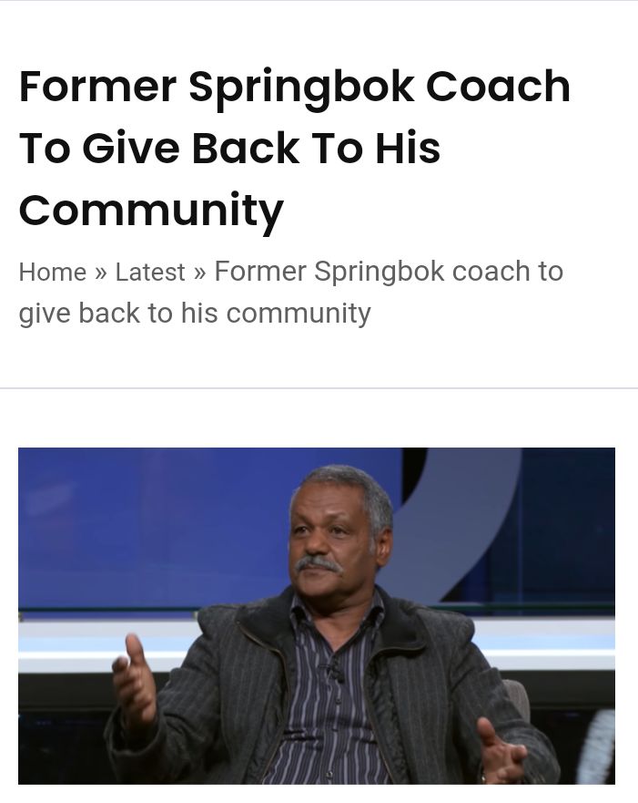 Former #Springbok coach to give back to the community through his Foundation.
theathlete.co.za/2023/07/01/for…