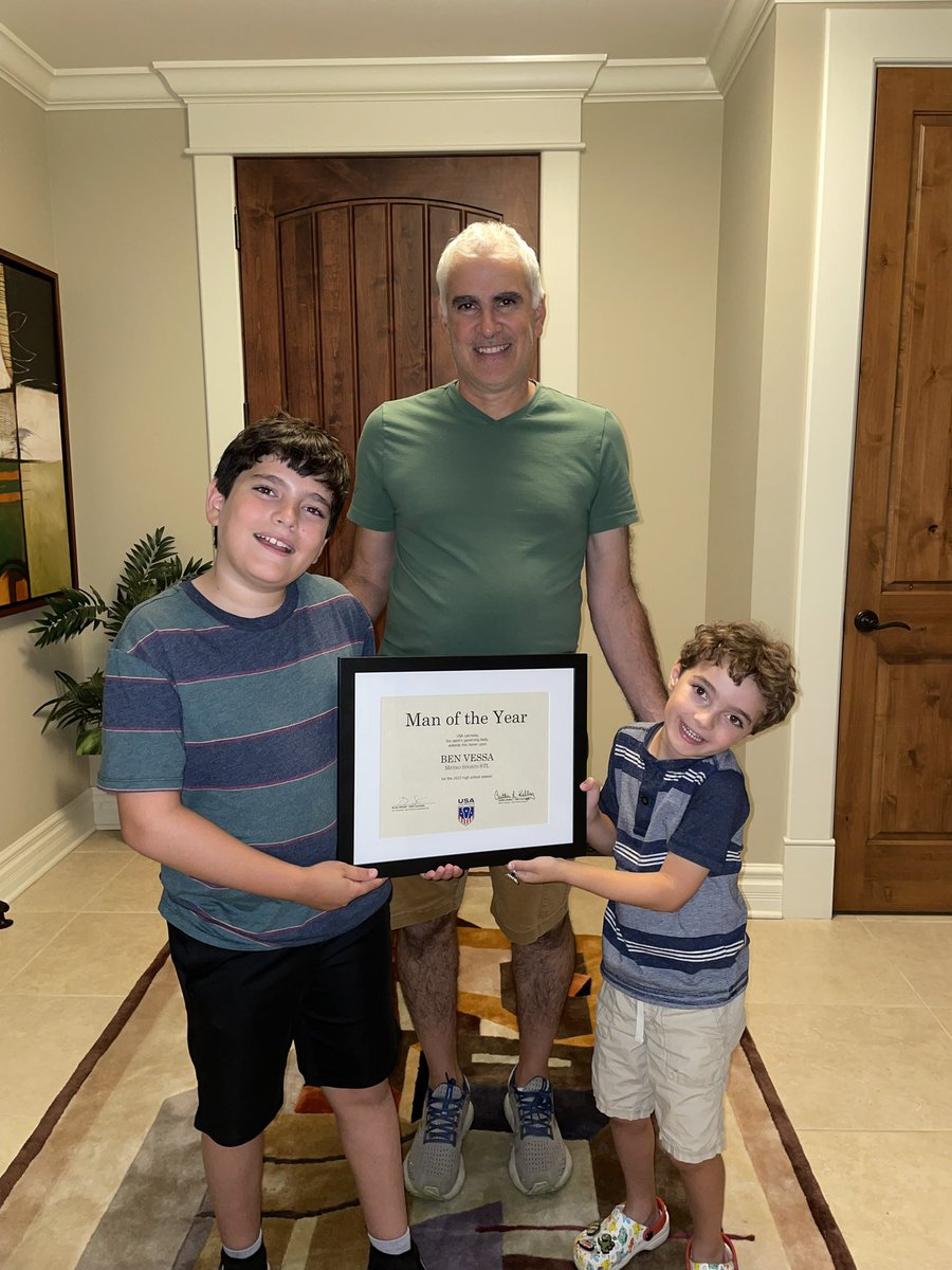 Ben Vessa (@vessaben) on Twitter photo So grateful to <a href="/CoachChrisL91/">Chris Luckett Sr.</a> for delivering this award and presenting it to me in front of my kids. On a list of really cool things, this is way up there. Thank you <a href="/MOLacrosse/">Missouri Lacrosse</a>. <a href="/USA_Lacrosse/">USA Lacrosse</a> So grateful to <a href="/CoachChrisL91/">Chris Luckett Sr.</a> for delivering this award and presenting it to me in front of my kids. On a list of really cool things, this is way up there. Thank you <a href="/MOLacrosse/">Missouri Lacrosse</a>. <a href="/USA_Lacrosse/">USA Lacrosse</a>